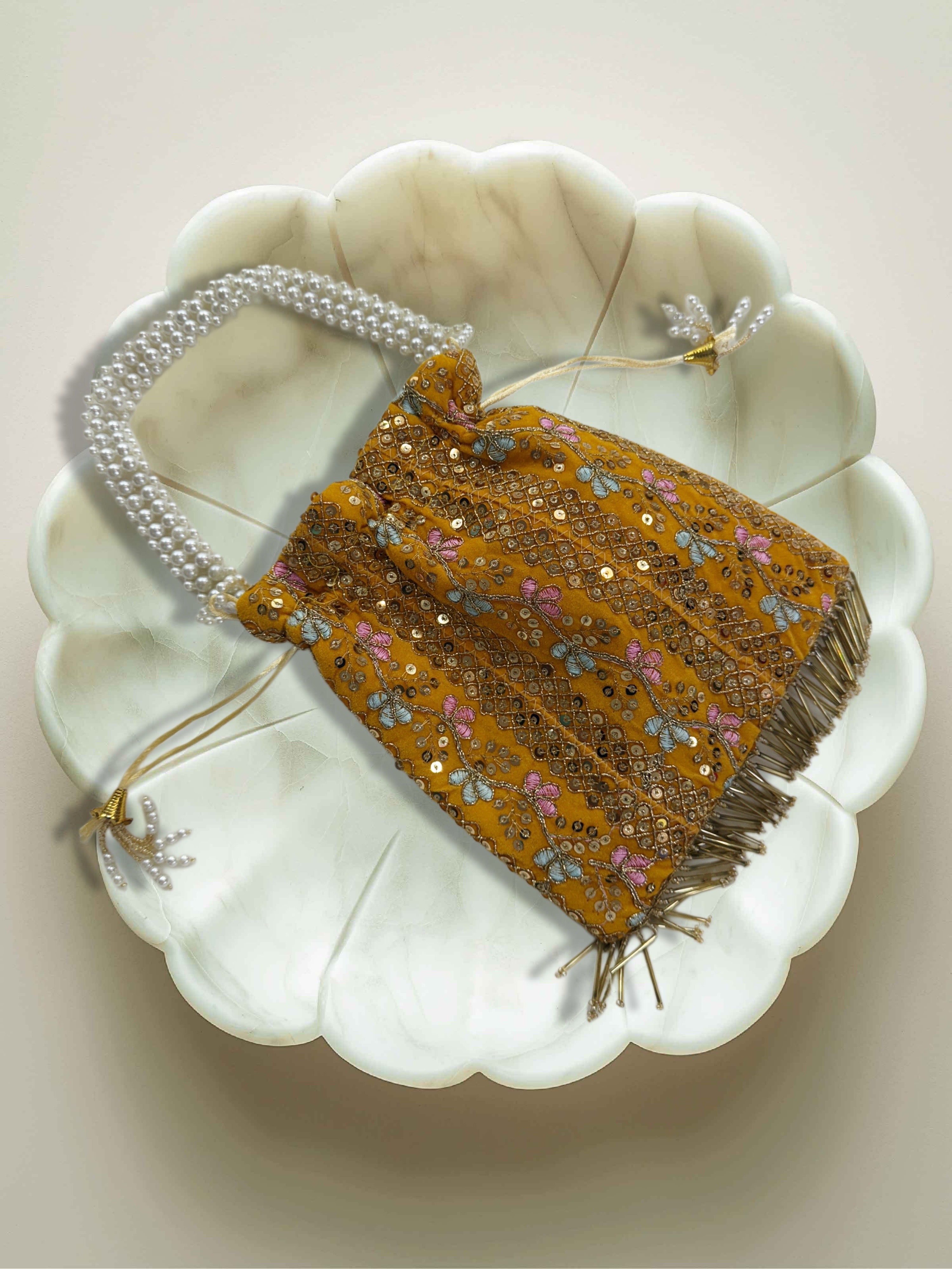 yellow potali bag