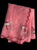 Blush Pink Georgette Dupatta with Floral Embroidery