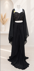 black lehnga dress