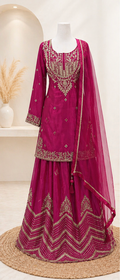 FUSCHIA LEHNGA SUIT