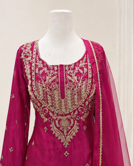 FUSCHIA LEHNGA SUIT